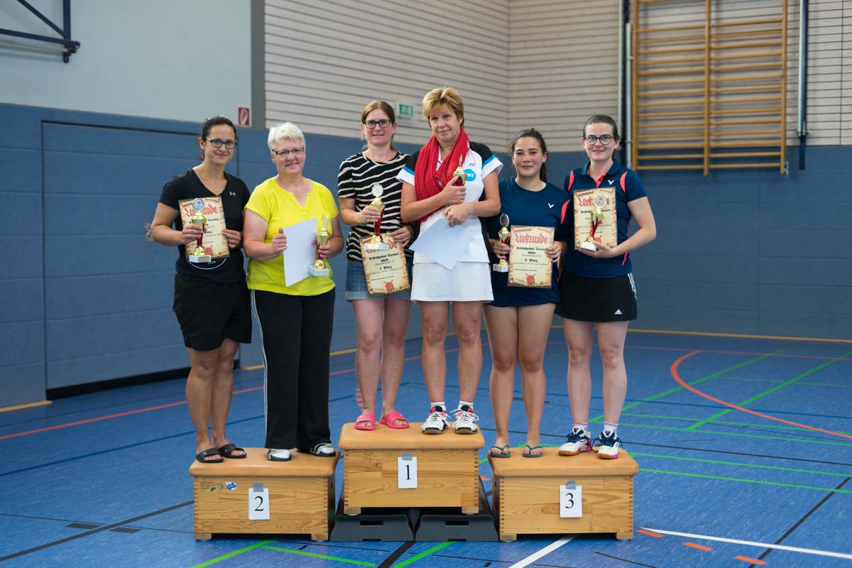 Sieger des Damendoppel B - Flechtinger Schlosspokalturnier 2019 - Platzierungen - Badminton Flechtingen